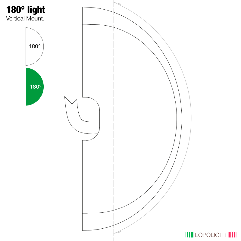 3nm 180° White & Green, Silver anodized 3nm 180° White & Green, Silver anodized